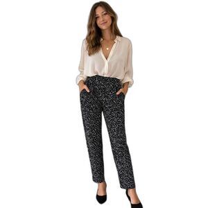 Vintage Tofy Black White Polka Dot Pants High Waist Tapered Career Pants USA